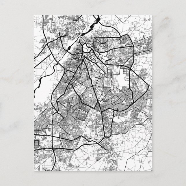 Carte Postale Lahore Pakistan Map (Devant)