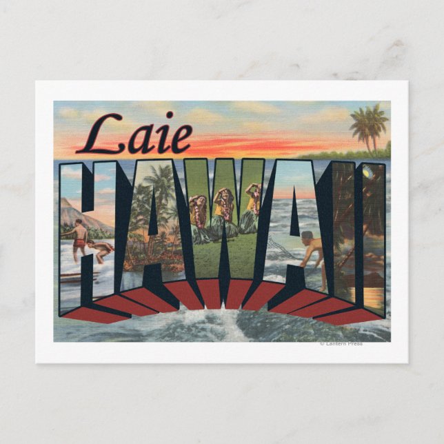 Carte Postale Laie, HawaiiGrandes lettres ScènesLaie, HI (Devant)