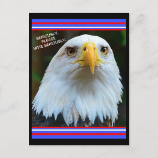 Carte Postale L'aigle des élections américaines Votez Sérieuseme