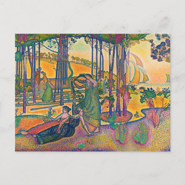 Carte Postale L'air du soir par Henri-Edmond Cross (1893) (Devant)
