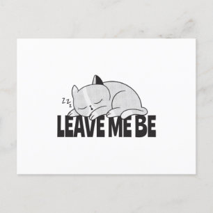 Carte Postale Laisse-moi être Lazy, chat endormi