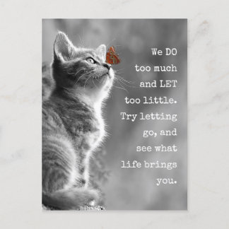 Carte Postale Laisser la vie Citation motivationnelle