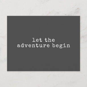 Carte Postale Laisser L'Aventure Commencer La Citation Minimalis