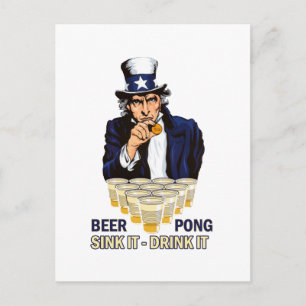 Carte Postale Laisser tomber Boire Abe Lincoln