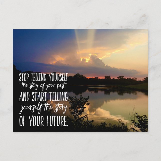 Carte Postale Laisser tomber votre précédente citation inspirant (Devant)