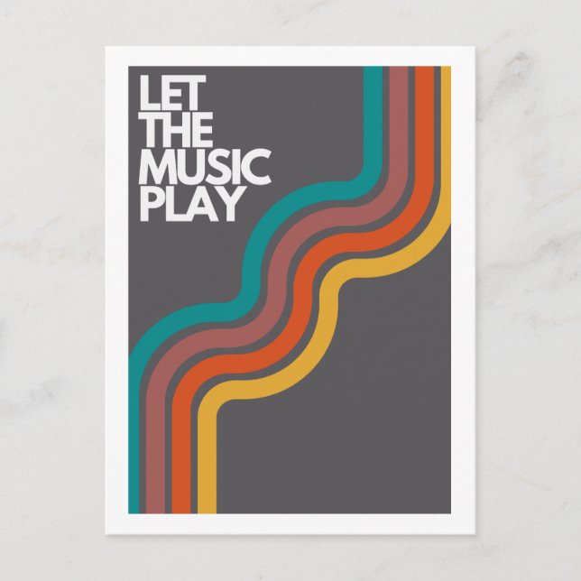 Carte Postale Laissez La Musique Jouer (Devant)
