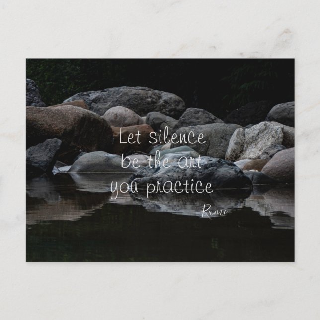 Carte Postale Laissez le silence être l'art que vous pratiquez (Devant)