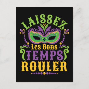 Carte Postale Laissez Les Bons Temps Rouler Mardi Gras