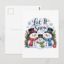 Laissez Tomber la Famille de Bonshommes de Neige