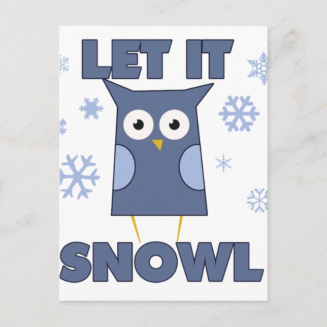 Carte Postale Laissez tomber SNOW OWL (Devant)