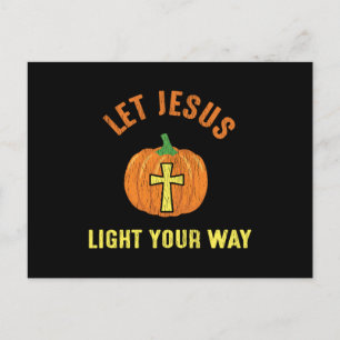 Carte Postale Laissons Jésus illuminer votre chemin Thanksgiving