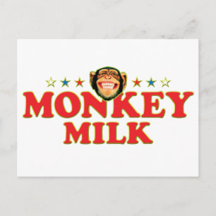 Carte Postale Lait de singe funky