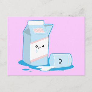 Carte Postale Lait déversé