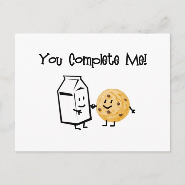 Carte Postale Lait et biscuits (Devant)
