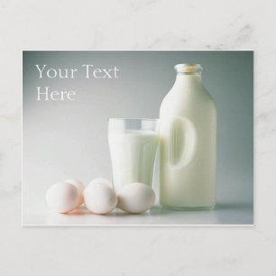 Carte postale Lait et Oeufs