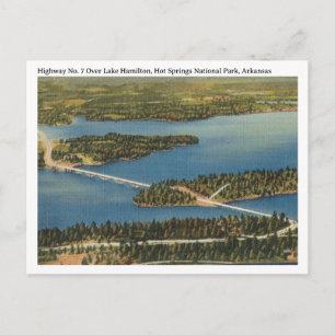 Carte Postale Lake Hamilton Hot Springs Arkansas Vintage 1940
