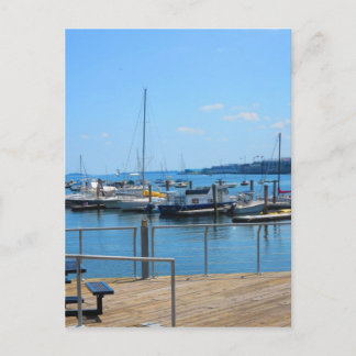 Carte Postale Lake Harbour SailBoats Vue du lac Boston City