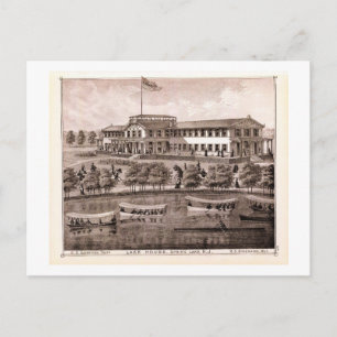Carte Postale Lake House, Spring Lake, NJ 1878 Vintage