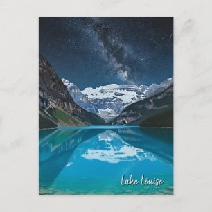 Carte Postale Lake Louise à la nuit du parc national Banff