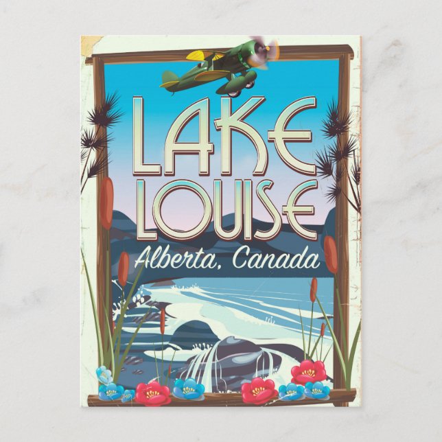 Carte Postale Lake Louise, Alberta Affiche de voyage du Canada (Devant)