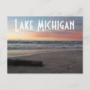 Carte postale Lake Michigan Pastel Sunset
