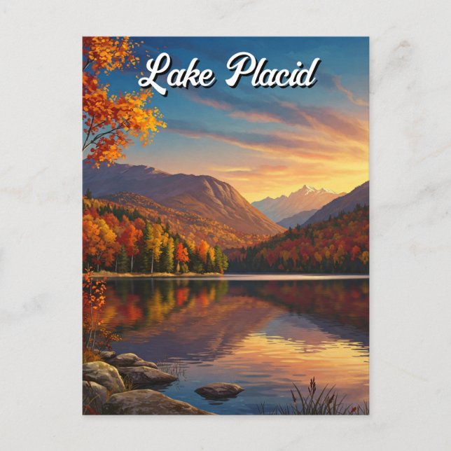 Carte Postale Lake Placid New York Automne Travel (Devant)