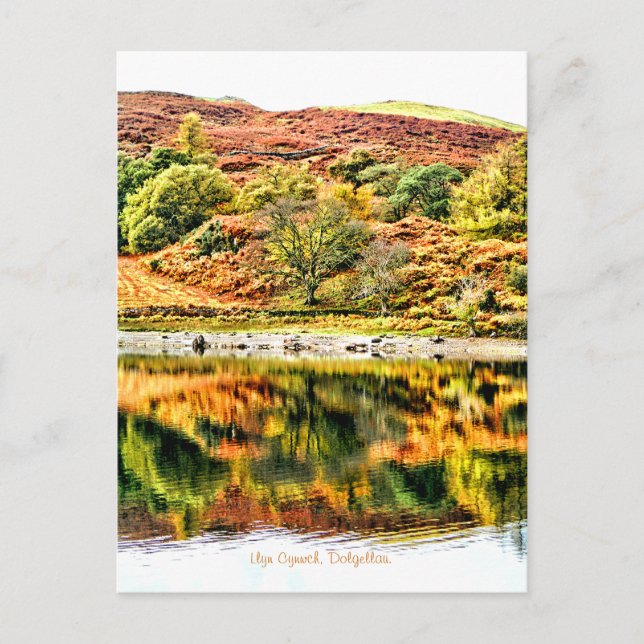 CARTE POSTALE LAKE REFLECTIONS WALES UK (Devant)