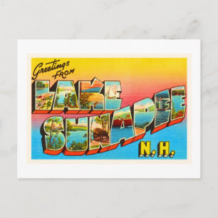 Carte Postale Lake Sunapee New Hampshire NH Old Travel Souvenir