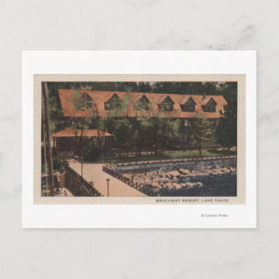 Carte Postale Lake Tahoe, CA - Vue sur Brockway Resort Lodge