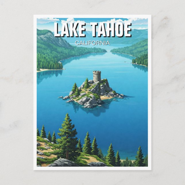 Carte Postale Lake Tahoe Emerald Bay California Travel (Devant)