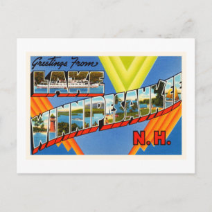Carte Postale Lake Winnipesaukee #2 New Hampshire NH Old Travel