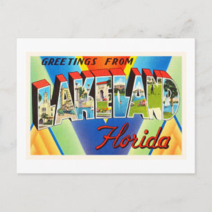 Carte Postale Lakeland Floride FL Vieux souvenir Vintage voyage