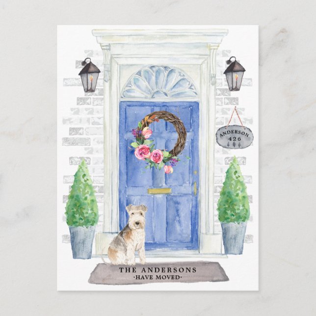 Carte postale Lakeland Terrier Moving Faire-part (Devant)