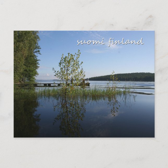 Carte Postale Lakeside en Finlande Suomi (Devant)