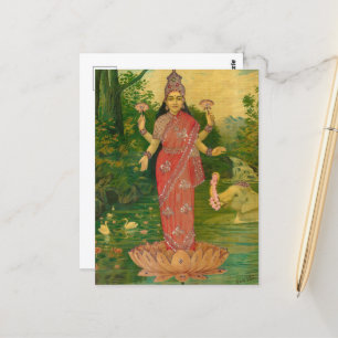 Carte Postale Lakshmi par Raja Ravi Varma