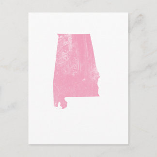 Carte Postale L'Alabama - grunge vintage rose