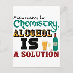 Carte Postale L'alcool est une solution