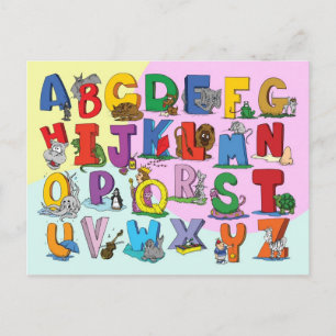 Carte Postale L'alphabet anglais