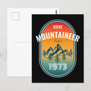 Carte Postale L'alpiniste personnalise l'anniversaire Vintage