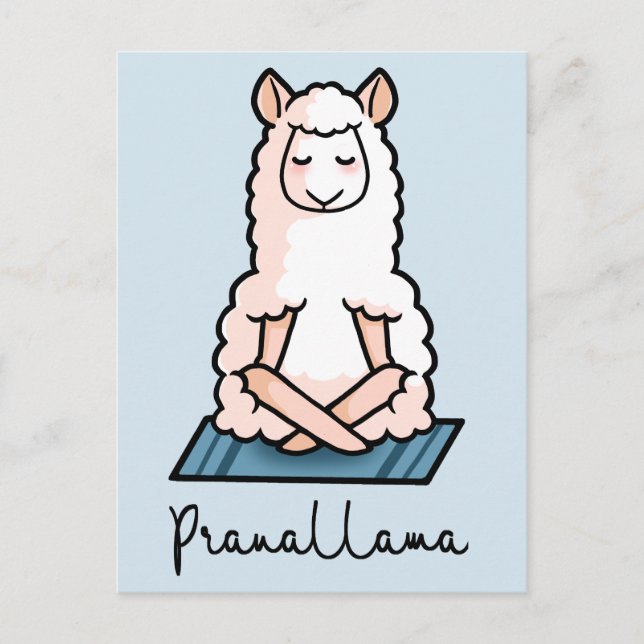 Carte Postale Lama de yoga - Pranallama (Devant)