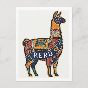 Carte Postale Lama du Pérou