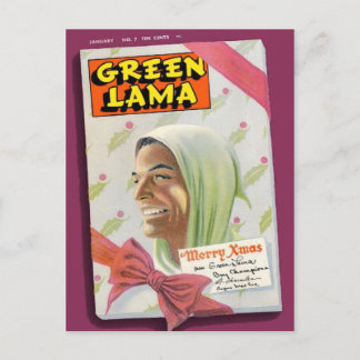 Carte Postale Lama vert 7