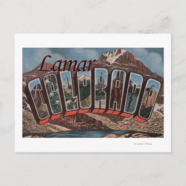 Carte Postale Lamar, ColoradoGrandes lettres ScènesLamar, CO (Devant)