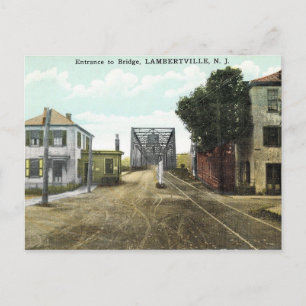 Carte Postale Lambertville, New Jersey, Porte de péage, Vintage
