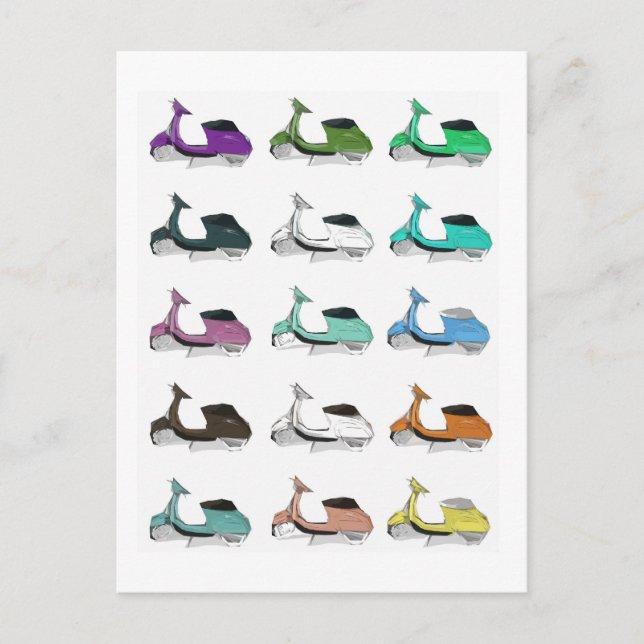 Carte Postale Lambretta Pop Art (Devant)