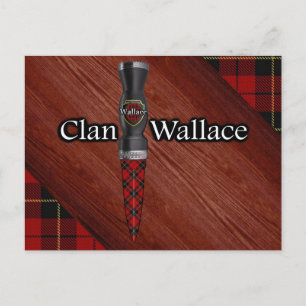 Carte Postale Lame de Sgian Dubh tartan Clan Wallace