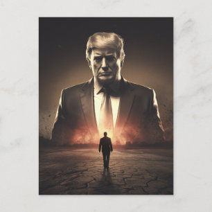 Carte Postale L'Américain Détroyer dans un désert au soleil