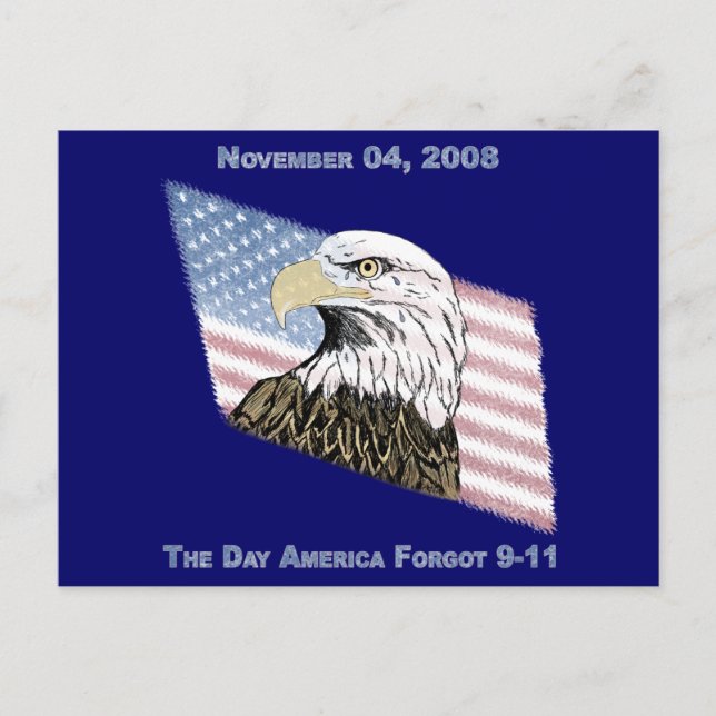 Carte Postale L'Amérique a oublié le 9-11 (Devant)