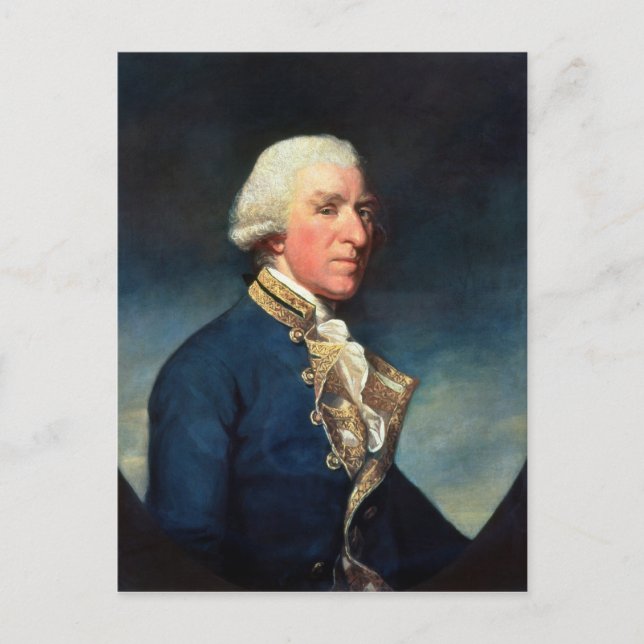 Carte Postale L'amiral Samuel Hood, 1er Hood Viscount 1784 (Devant)