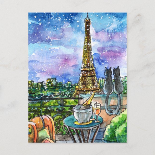 Carte Postale L'amour à Paris (Devant)